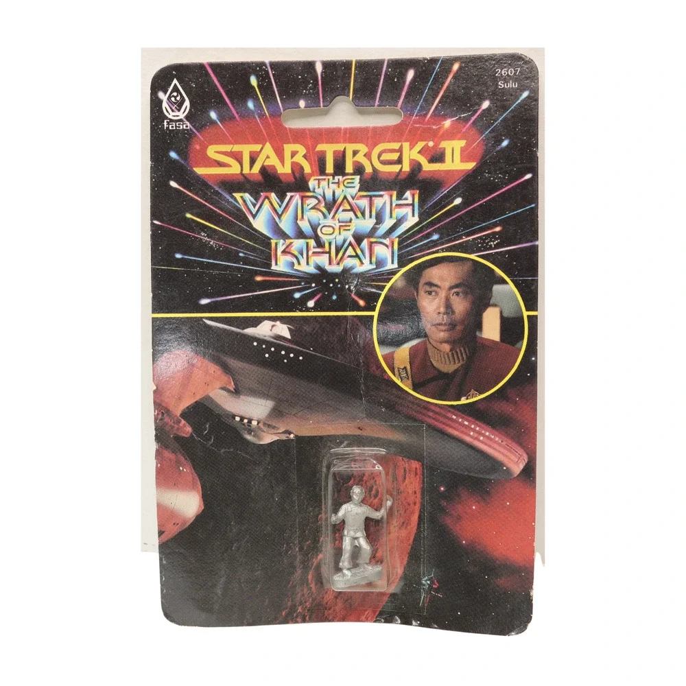 1983 FASA Star Trek II Wrath of Khan Sulu Tin Alloy Miniature Figure Carded 1